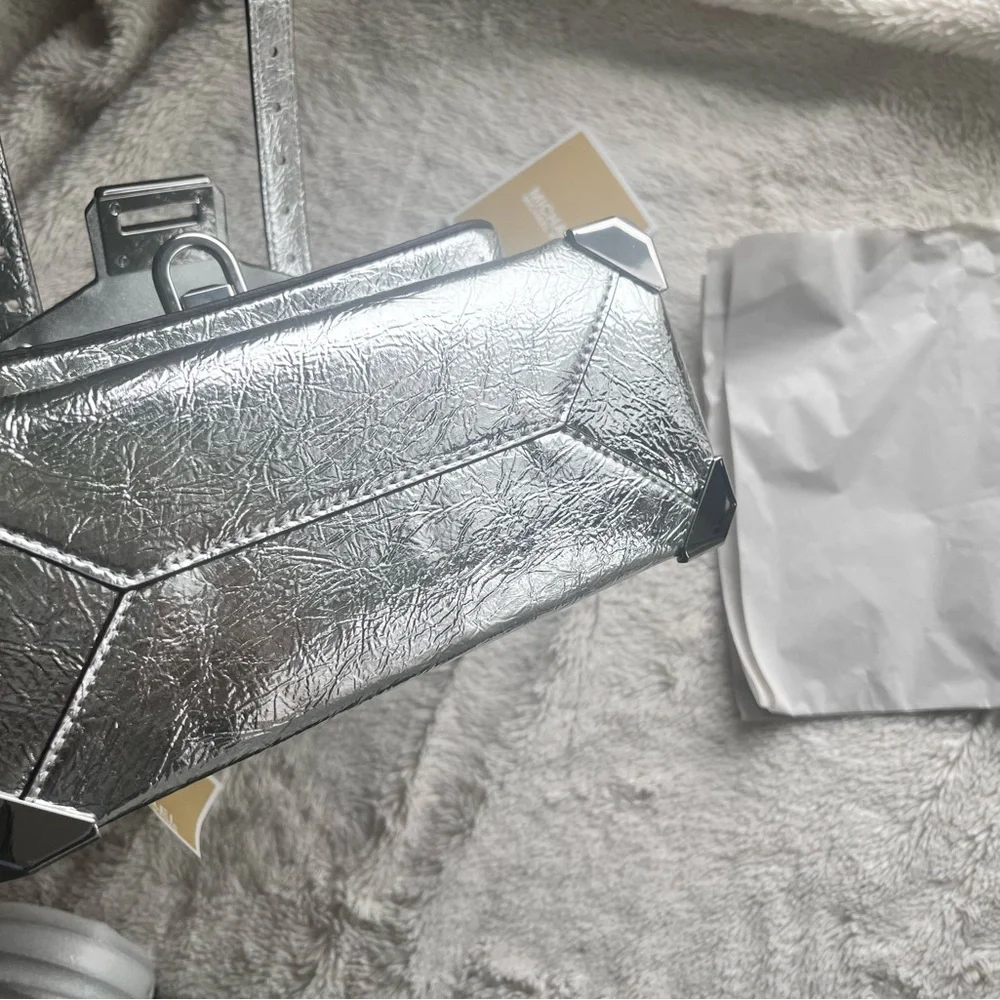 Michael Kors Metallic Silver Satchel - Picture 11 of 11